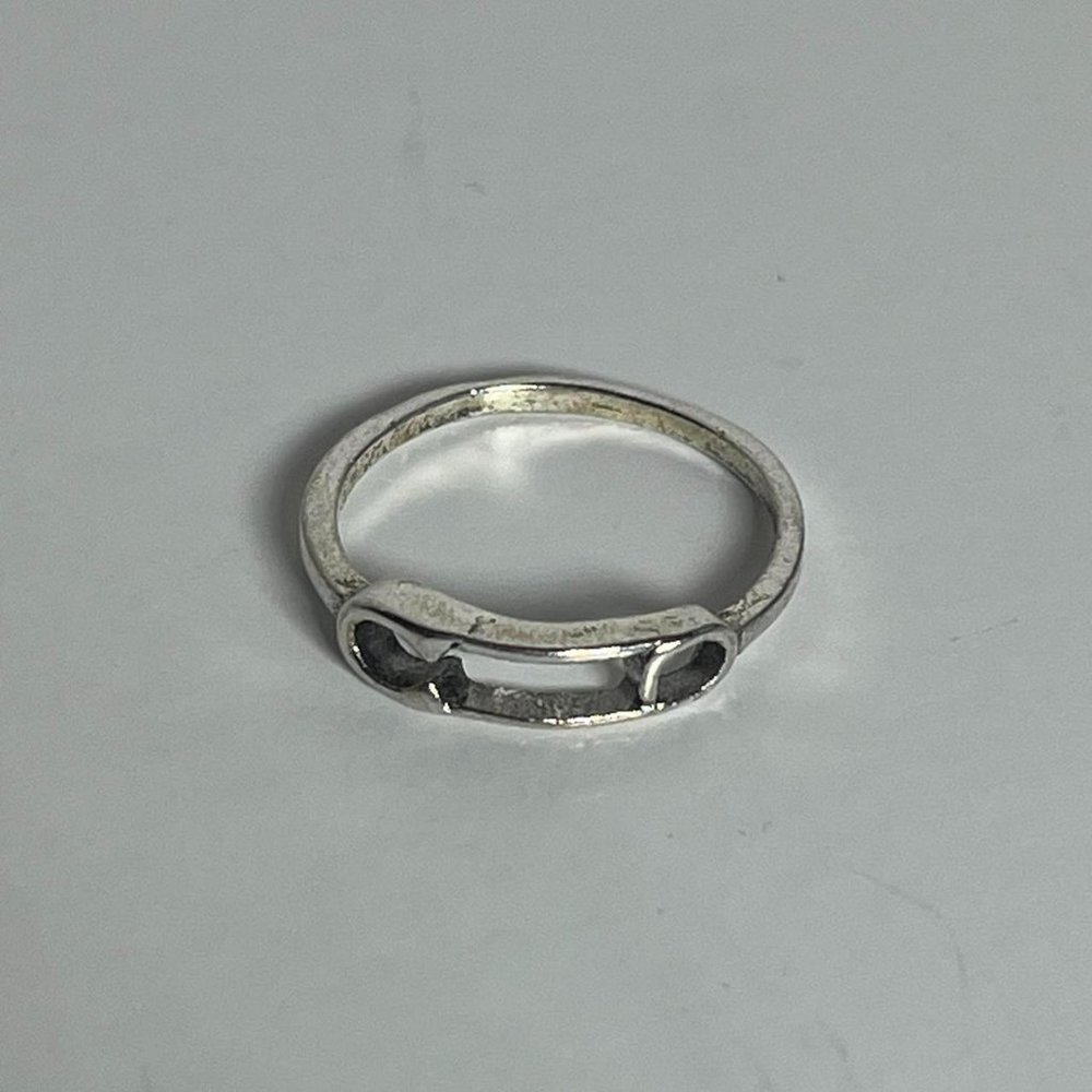 Y2K Abstract Silver Ring